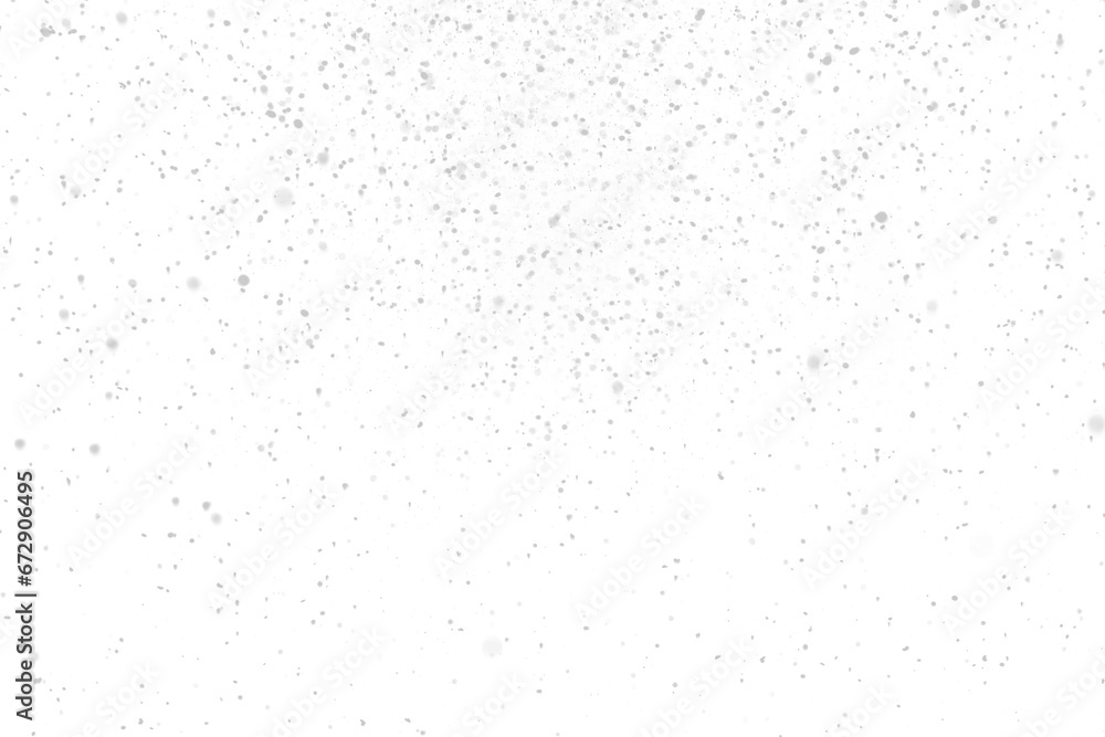  White cold Snowflakes flying elements on transparent background.Snow falling. Christmas snow background. - obrazy, fototapety, plakaty 