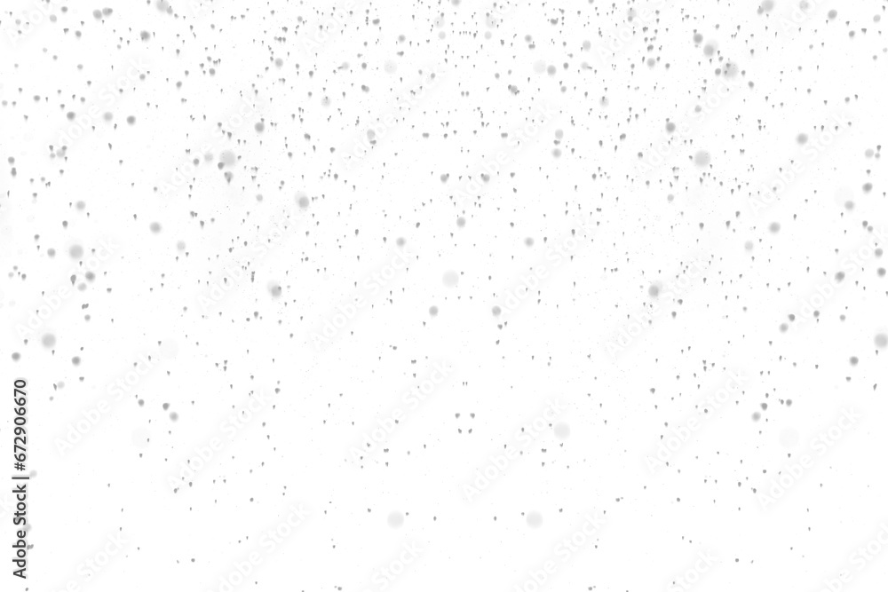  Falling Snowflakes on transparent background. Abstract Winter Background with Snowflakes