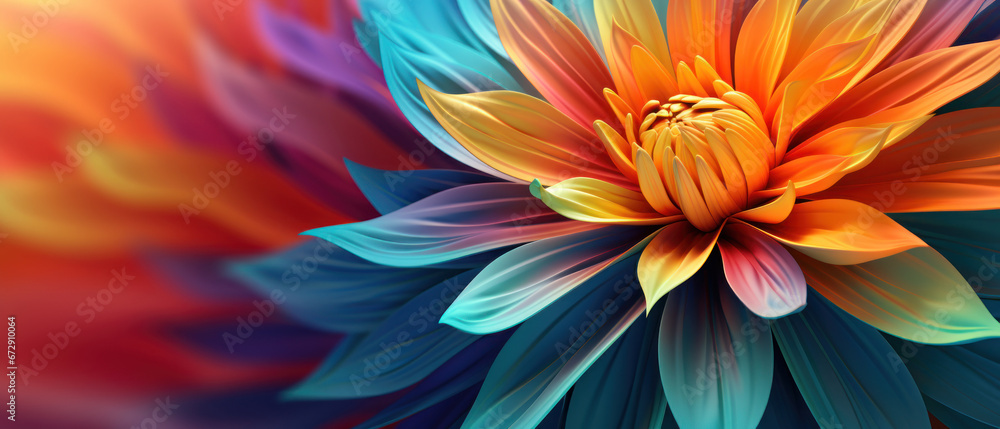 Vibrant 3D flower close-up with layered petals and rich hues. Vibrant 3D flower close-up with layered petals and rich hues.