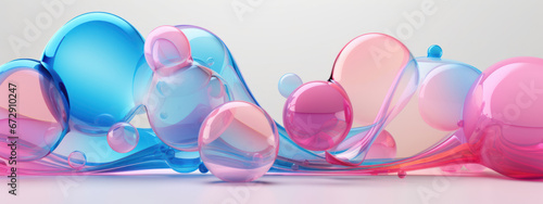 Colorful 3D bubble composition.