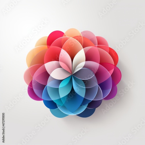 abstract colorful background with circles isolated white background