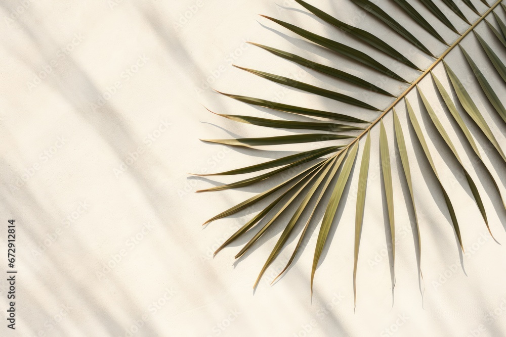 Fototapeta premium Palm leaf shadow on sand