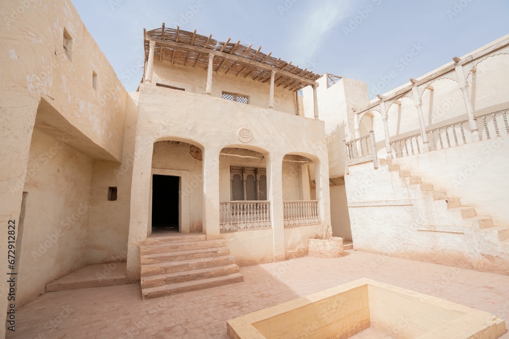 Scenic view of a film set of old building in Ouarzazate, Morocco