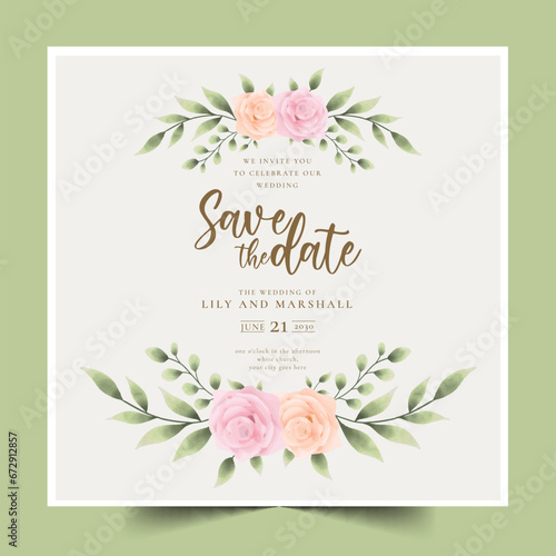 beautiful wedding invitation background with golden handmade flowers