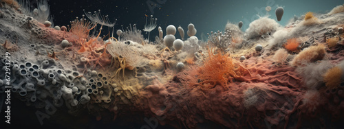 Microscopic world texture, a universe unseen.