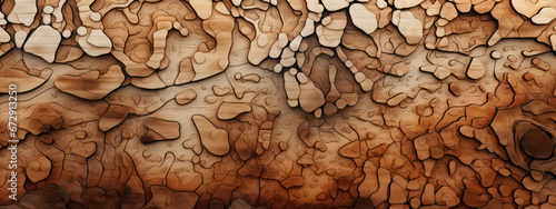 Microscopic view of wood texture. photo