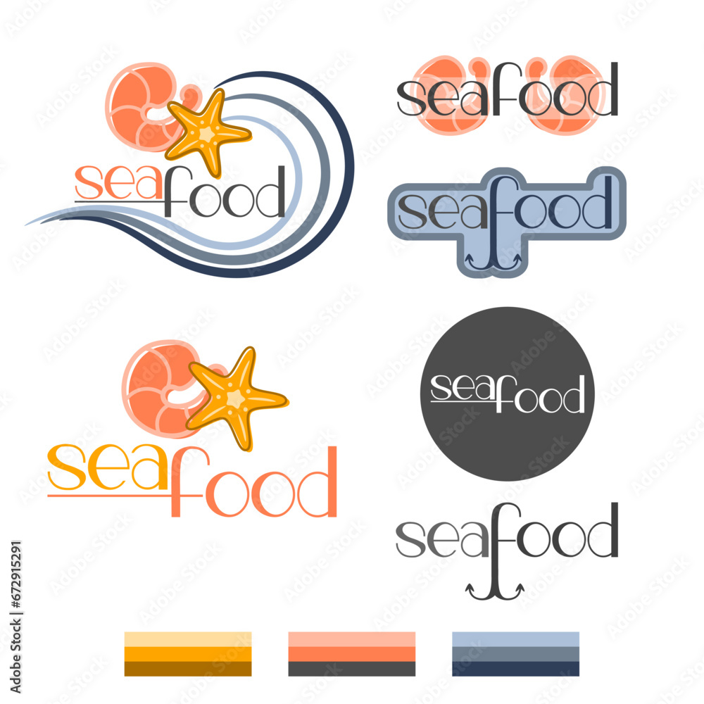 Fototapeta premium sea food logo