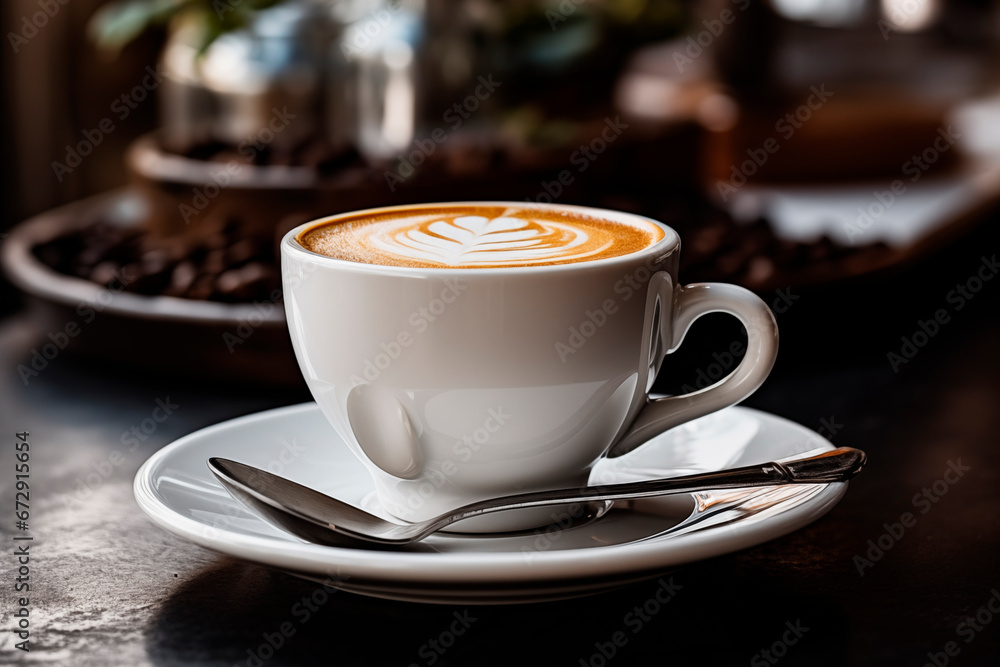 Cup of coffee on the table Cup of coffee on the table