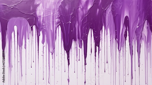 Background with abstract paint drips in purple and silver