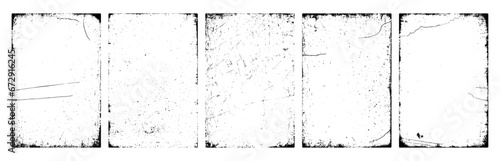 Vintage grunge background with dirty edges and scratches. Distressed paper with old, worn overlay effect. Torn and crumpled pattern for poster or vinyl album cover. Rough, dirty, grainy vector illustr