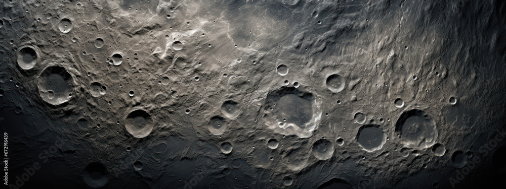 Detailed moon surface with craters and textures. Detailed moon surface with craters and textures.