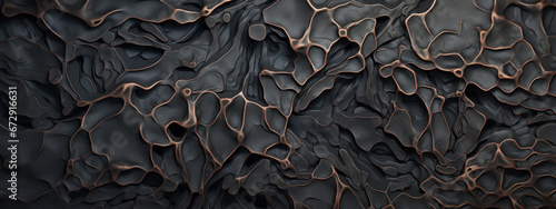 Abstract metal texture with dynamic copper tones.
