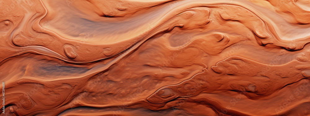 Martian surface close-up, desolate beauty. - obrazy, fototapety, plakaty 