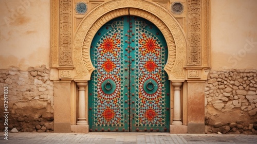Beautiful old and vintage Moroccan house door 
