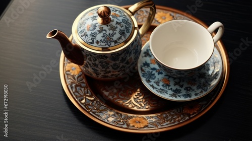 Turkish traditional teapot and a coffee cup