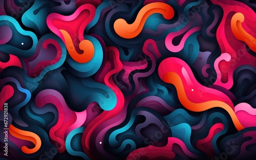 Wallpaper Mural Abstract background with multicolored paper cut shapes. Vector illustration. Torontodigital.ca