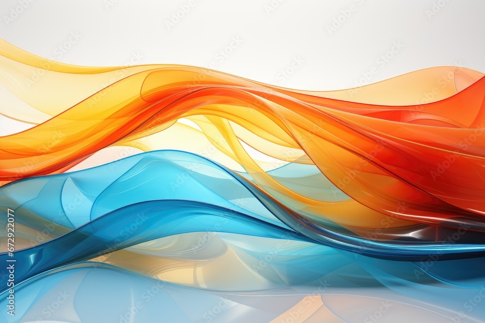 abstract background with smooth lines in orange, blue and yellow colors abstract background with smooth lines in orange, blue and yellow colors