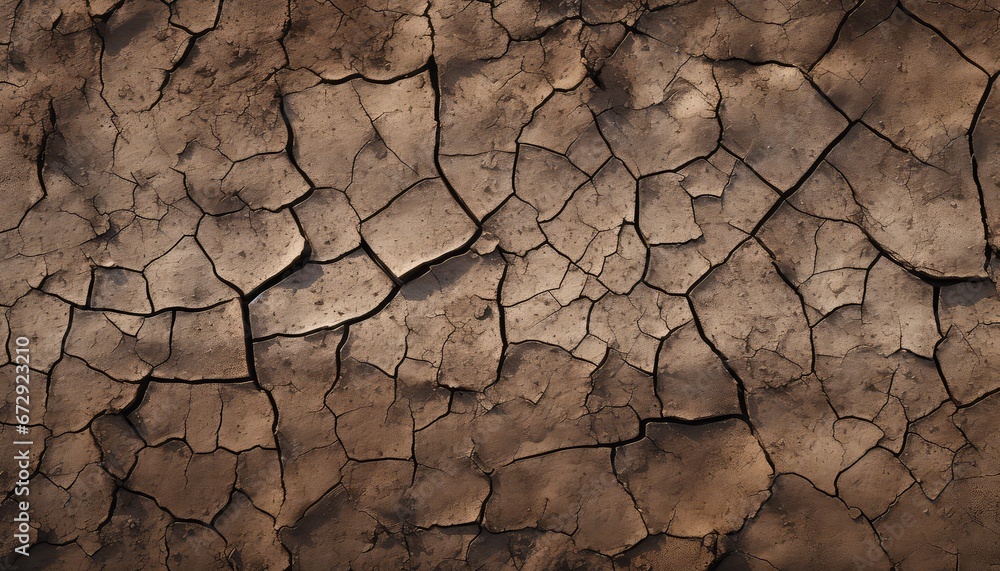 dry soil cracks, showcasing lack of water and the effect of global warming on earth,texture,background  - obrazy, fototapety, plakaty 