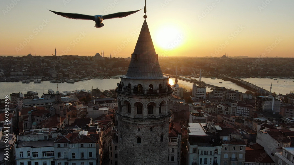 Obraz premium The Tower Of Galata, istanbul Turkey