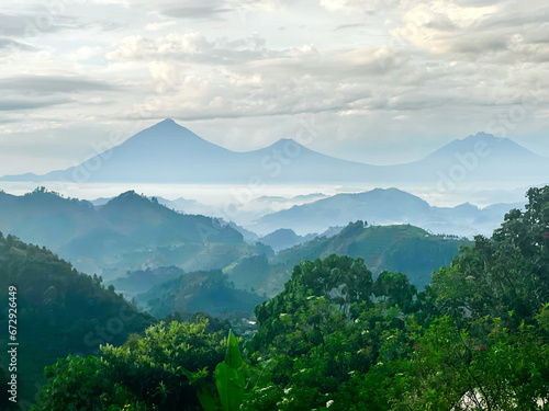 Misty Mountains - Virunga Mountain Range - Uganda photo