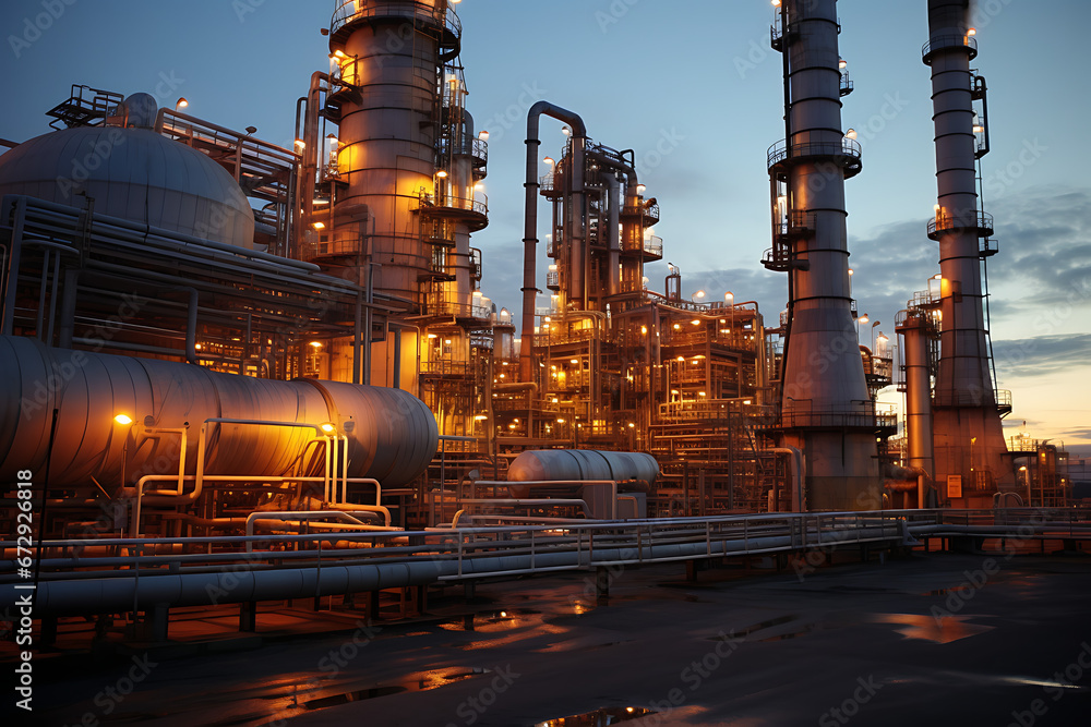 Fototapeta premium Refinería de petróleo