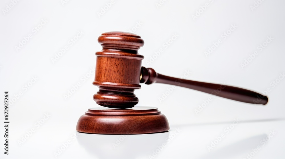A wooden gavel sitting on top of a table. A wooden gavel sitting on top of a table.