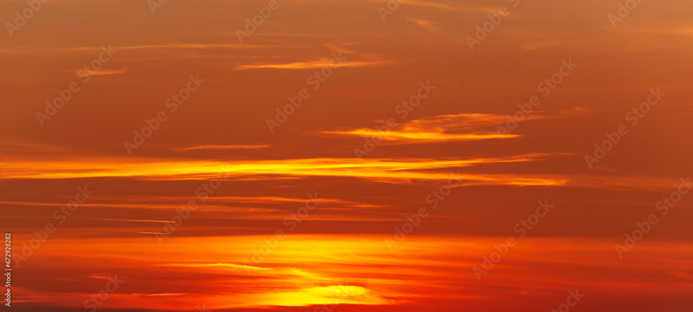 sunset sky and clouds for background