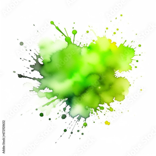 Green watercolor stain