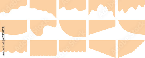 Separator header for App Website, Banners or Posters. Abstract Design Elements for Top and Bottom. Template curve lines.