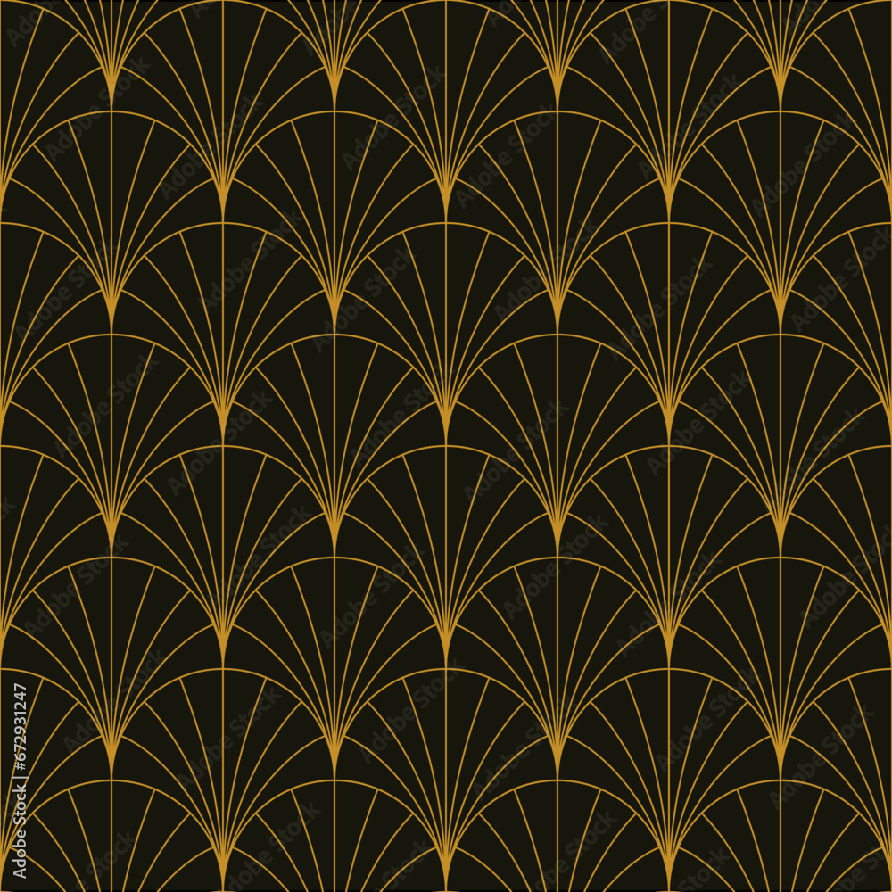 Retro art deco decorative seamless pattern vector image Retro art deco decorative seamless pattern vector image