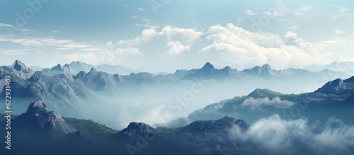 Mountains serve as the backdrop for the presence of clouds