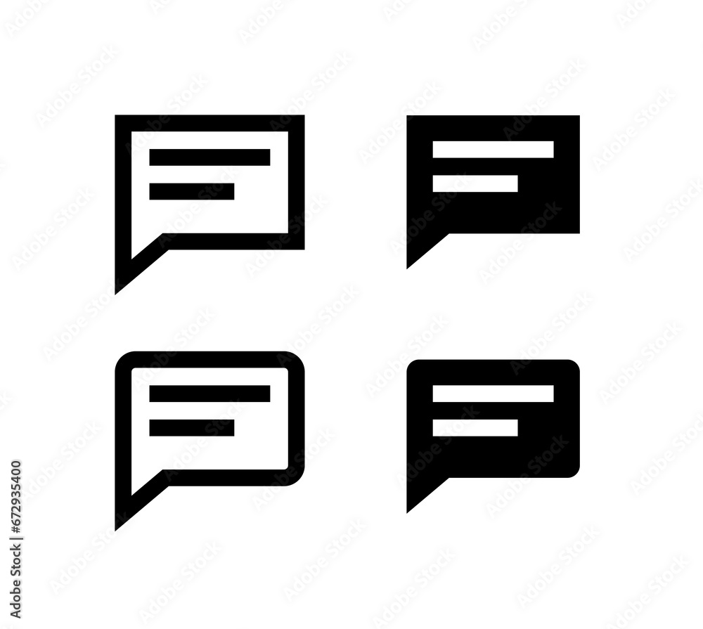 Dialog box icon. Identification of chat or comments. Speech or message symbol. Dialog box icon. Identification of chat or comments. Speech or message symbol.