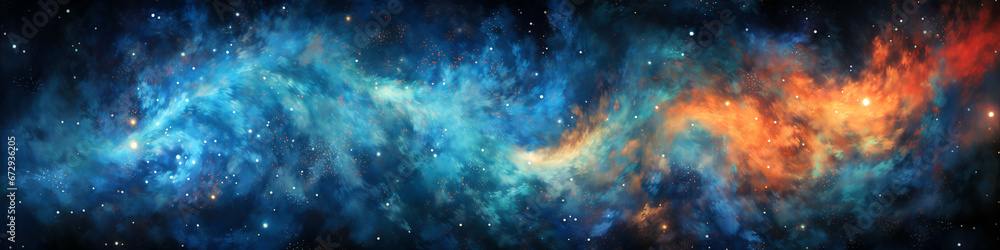 Vibrant cosmic nebula panorama