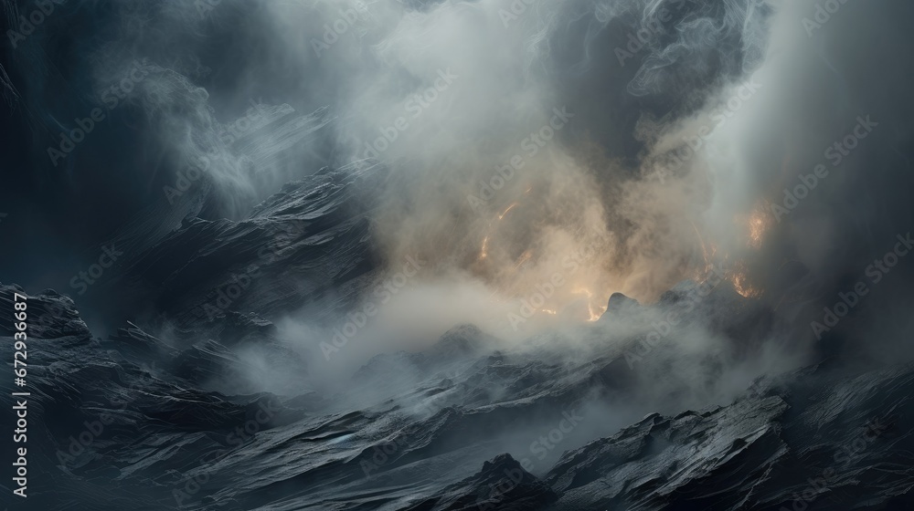 Wisp Smoke Rising Image of smoky gray wisps rising from a smoldering ember, creating a ...
