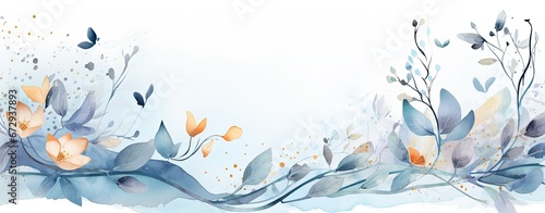 winter abstract watercolor background © neirfy