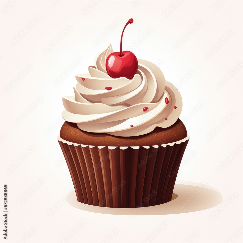 cupcake with cherry cupcake with cherry