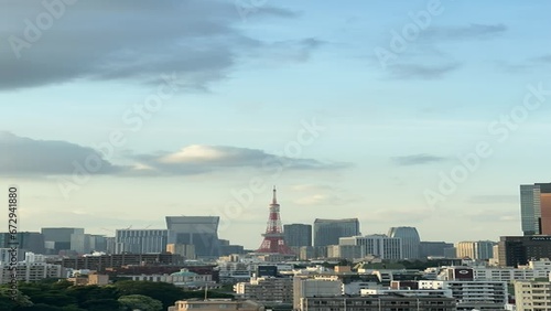 Wallpaper Mural Tokyo Tower Turning Red Time Lapse  Torontodigital.ca