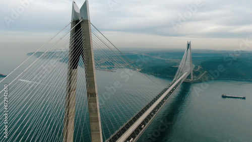 The Osmangazi Bridge spans across the Gulf of Izmit in Dilovasi, Turkey, 