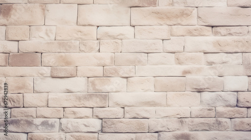 Cream brick wall. Textured background.