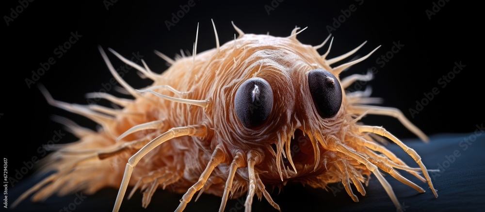 Microscopic footage displaying Demodex or microscopic mites found on
