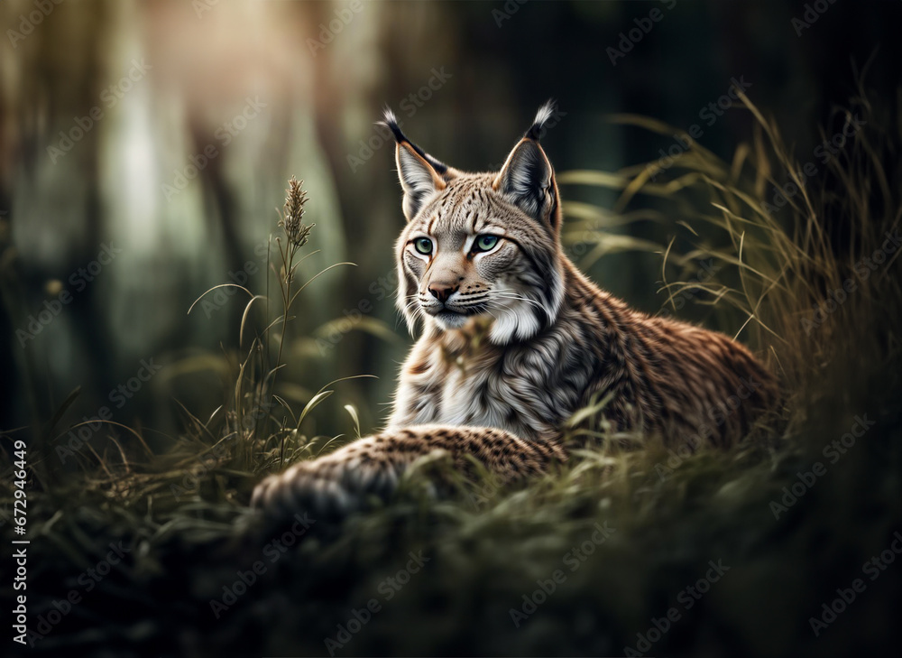 lynx in the woods
