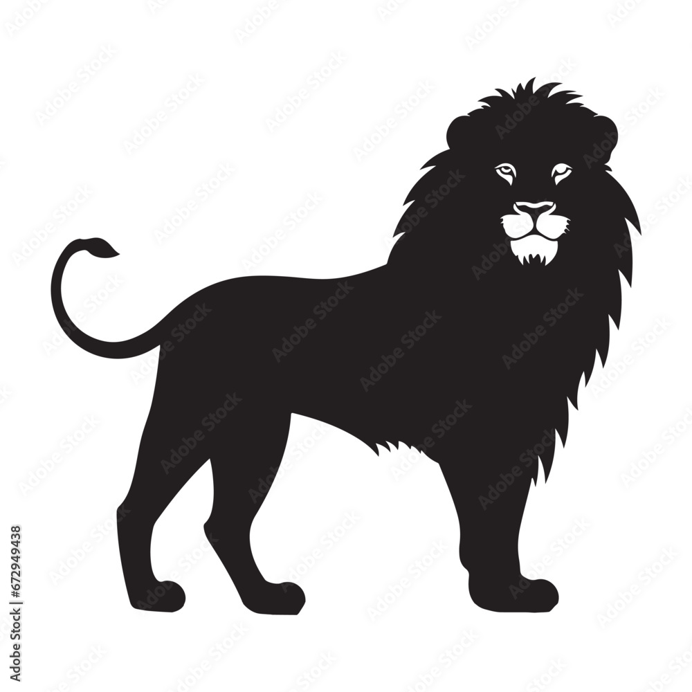 A lion black Silhouette vactor


