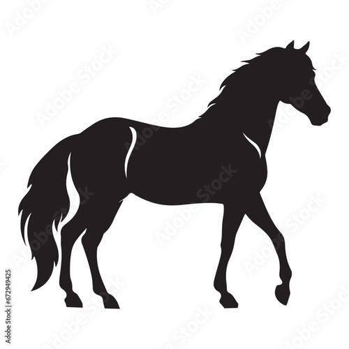A horse black Silhouette vactor 