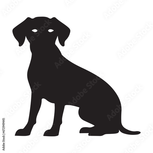 A lucy dog black Silhouette vactor
 photo