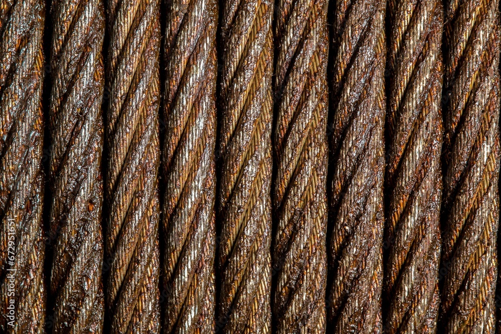 Closeup of steel rope texture background Closeup of steel rope texture background