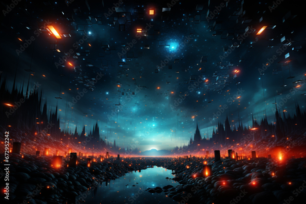 Fototapeta premium abstract digital background data universe