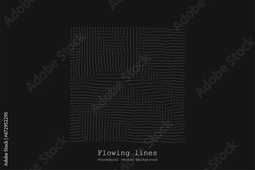 Abstract Line Matrix Pattern. Noise Flow Dynamic. photo
