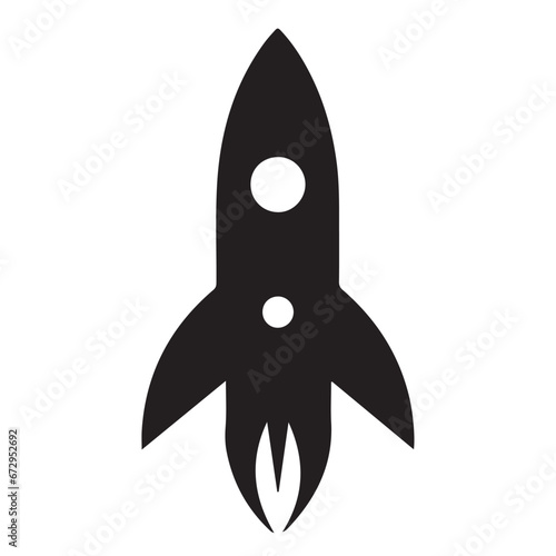 A rocket black Silhouette vactor
