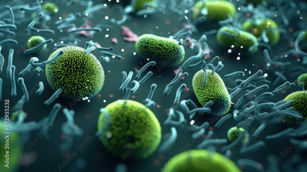 Bacteria, microscopic unicellular organisms, microorganism, under ...