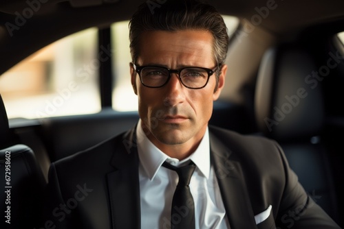 Successful man. Businessman or politician. Portrait with selective focus and copy space © top images